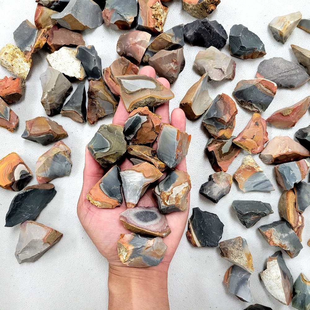 1 LB Desert Jasper Crystal Stones from Madagascar Raw Rough Rocks for Tumbling